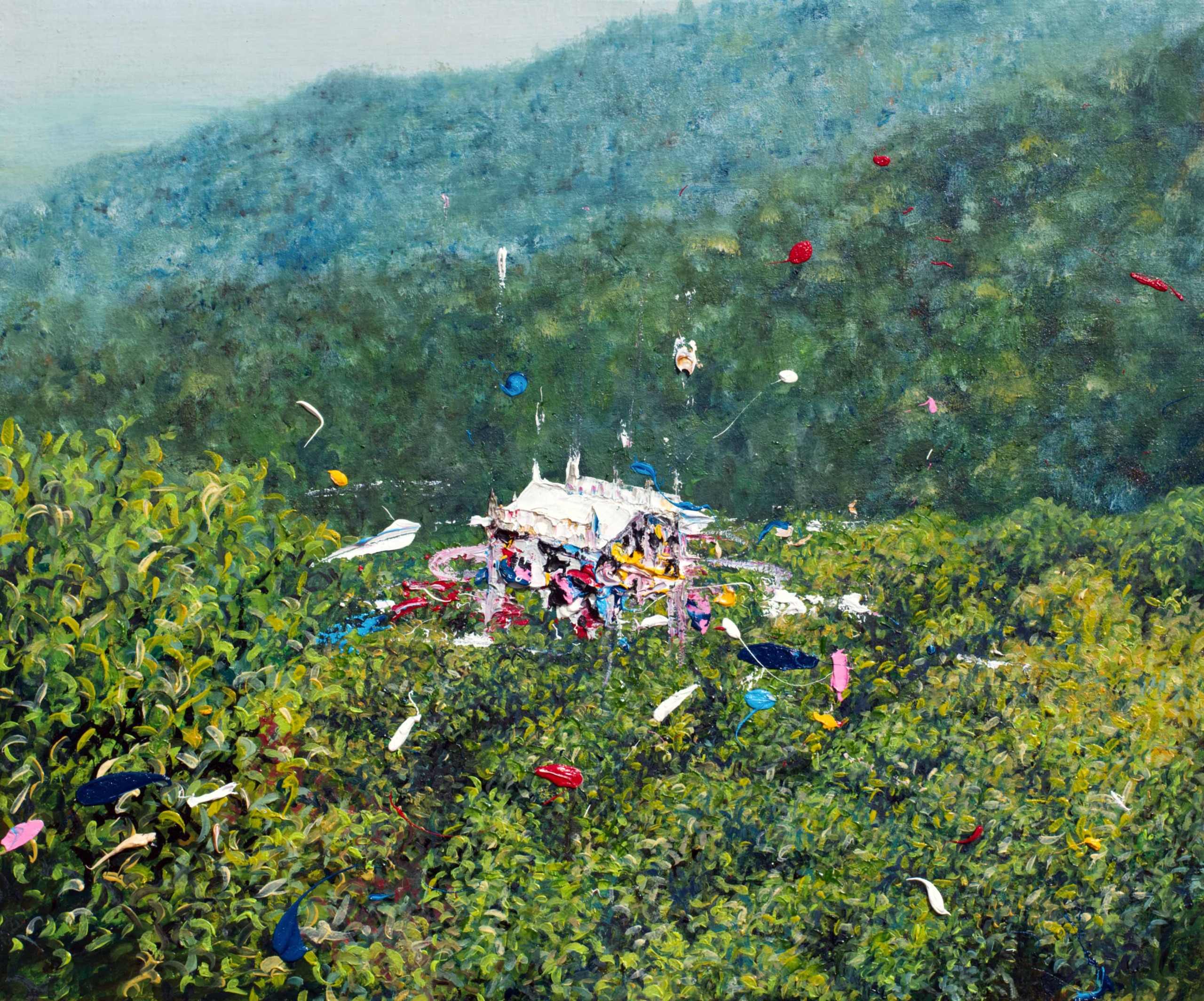 37.「外苑」髙橋一善 油絵