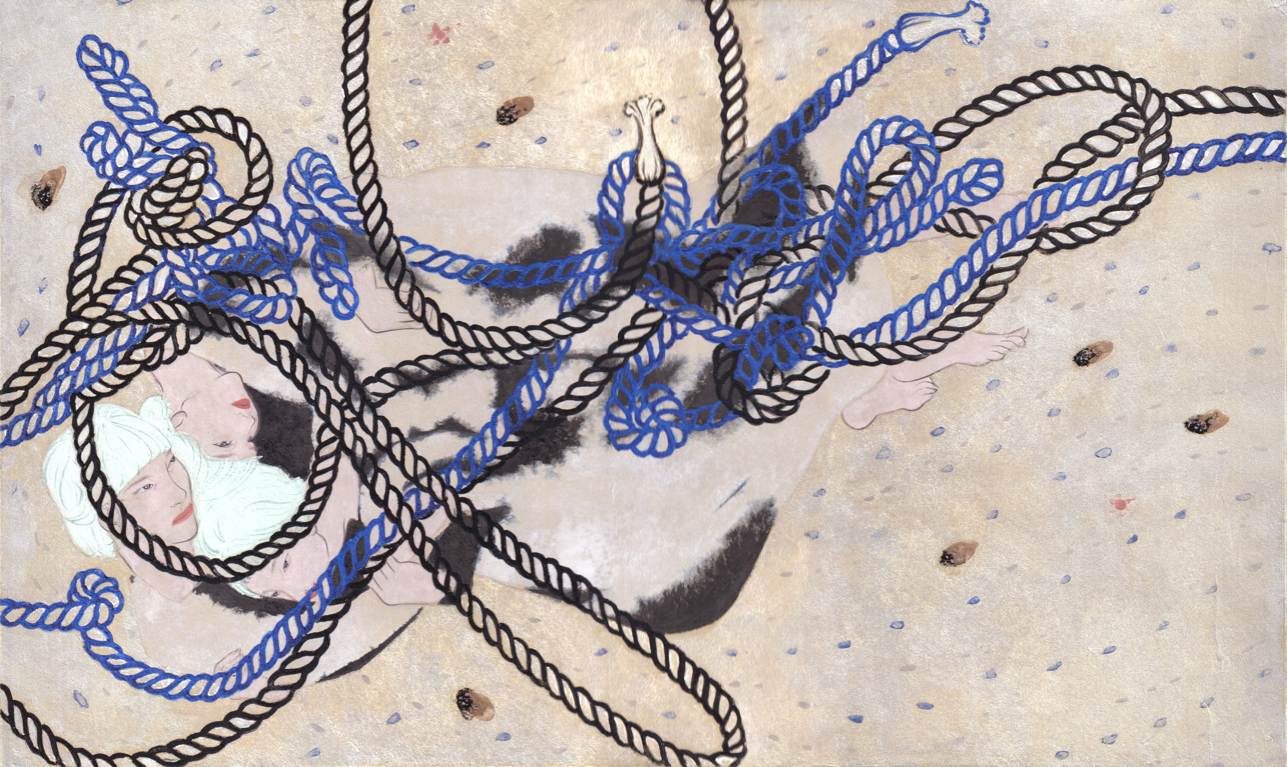 編むように飛ぶ